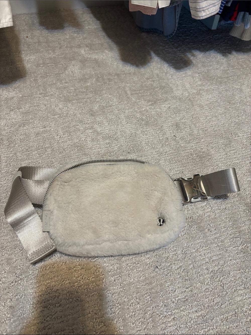 Lululemon Belt BagFaux Shearling Fanny Pack - Light Gray